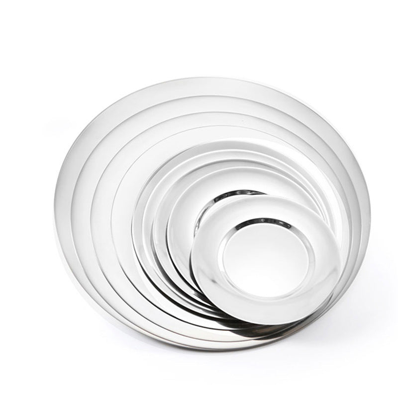 Chrome Flat Circular Tray