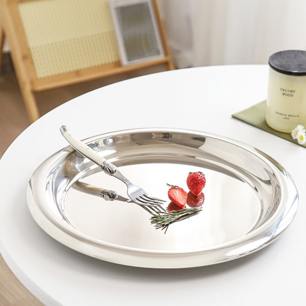 Chrome Flanged Circular Tray