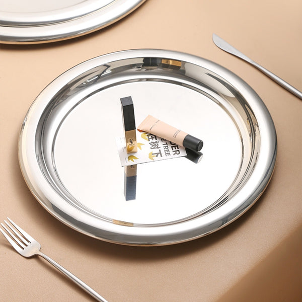 Chrome Flanged Circular Tray