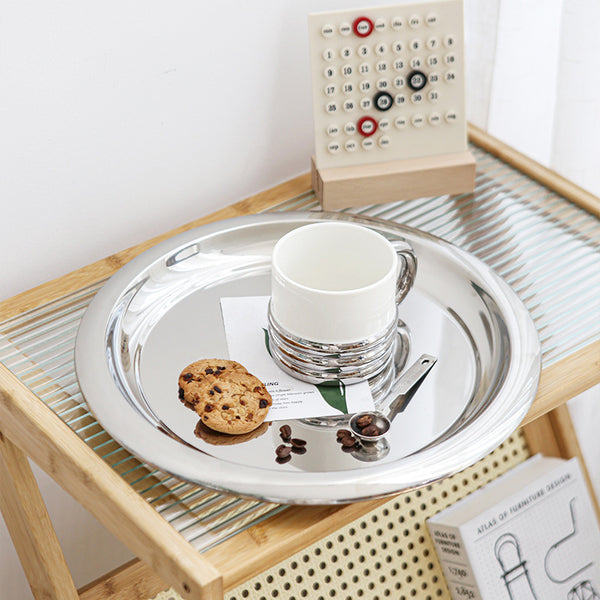 Chrome Flanged Circular Tray