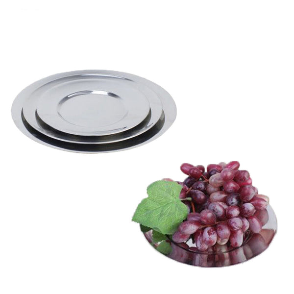 Chrome Flat Circular Tray