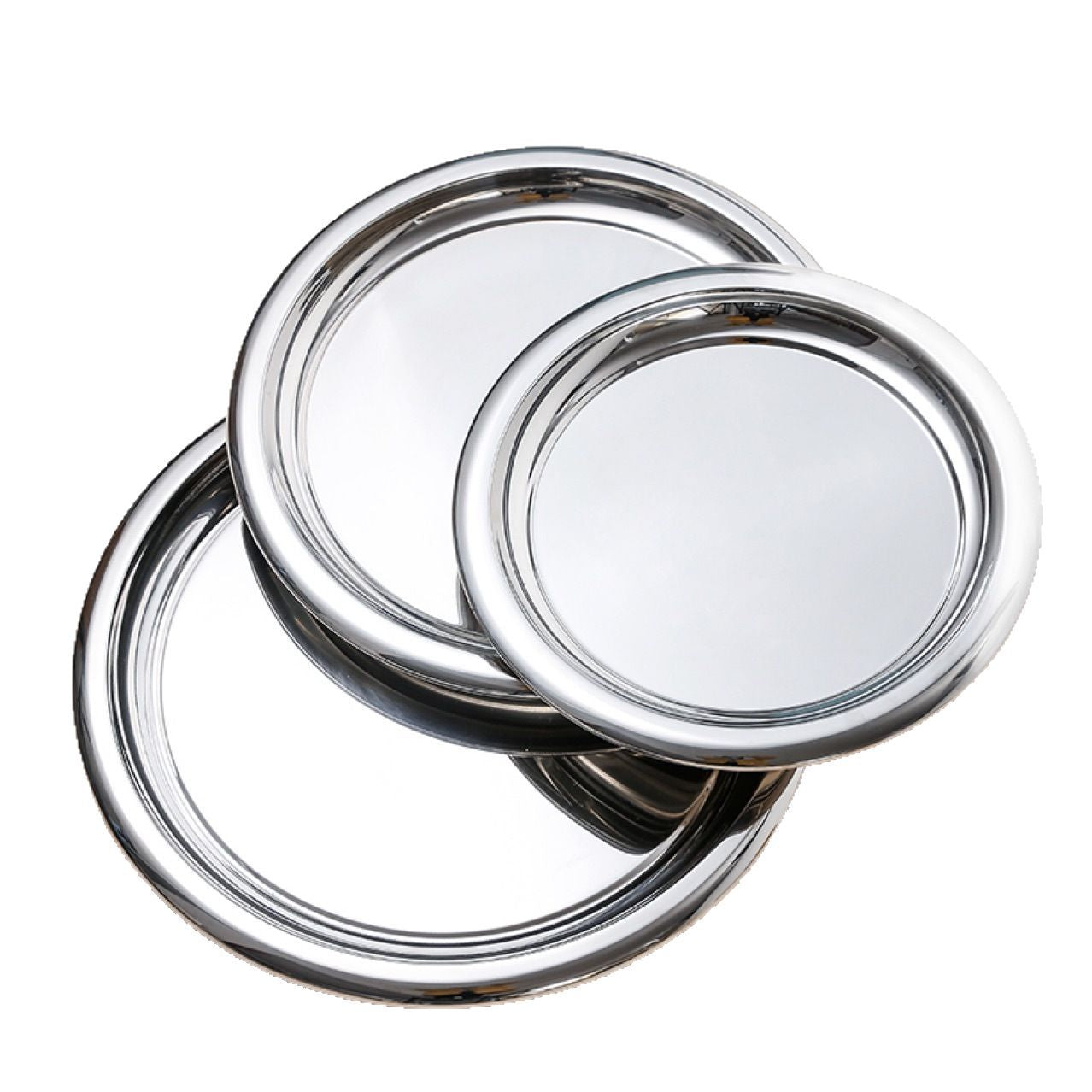 Chrome Flanged Circular Tray